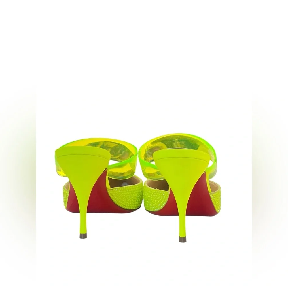 CHRISTIAN LOUBOUTIN, Leather PVC Strass Choc 80 Pumps - Picture 6 of 13